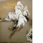 王利丰 Wang Lifeng, Qing Mountain, 青山系列，2011，综合材料， 150 x 112 cm